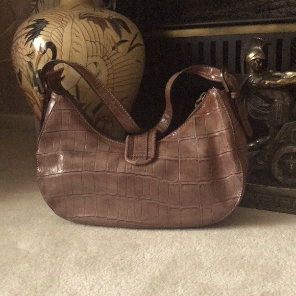 Nine West, Croc Embossed Bag, Brown - Picture 4 of 8